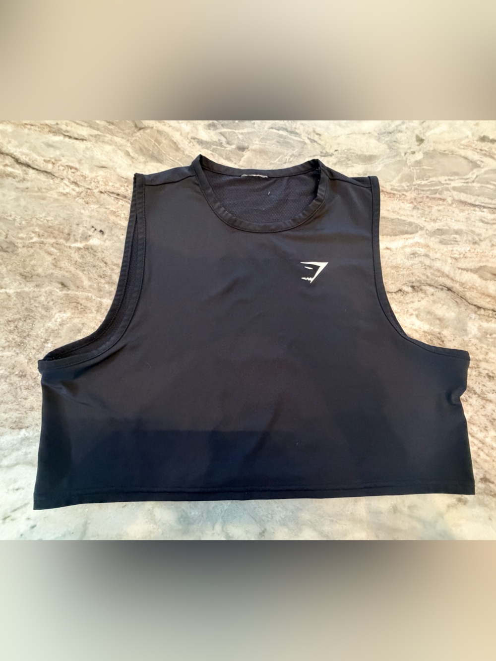 Gymshark Black Cropped Muscle Tank Top